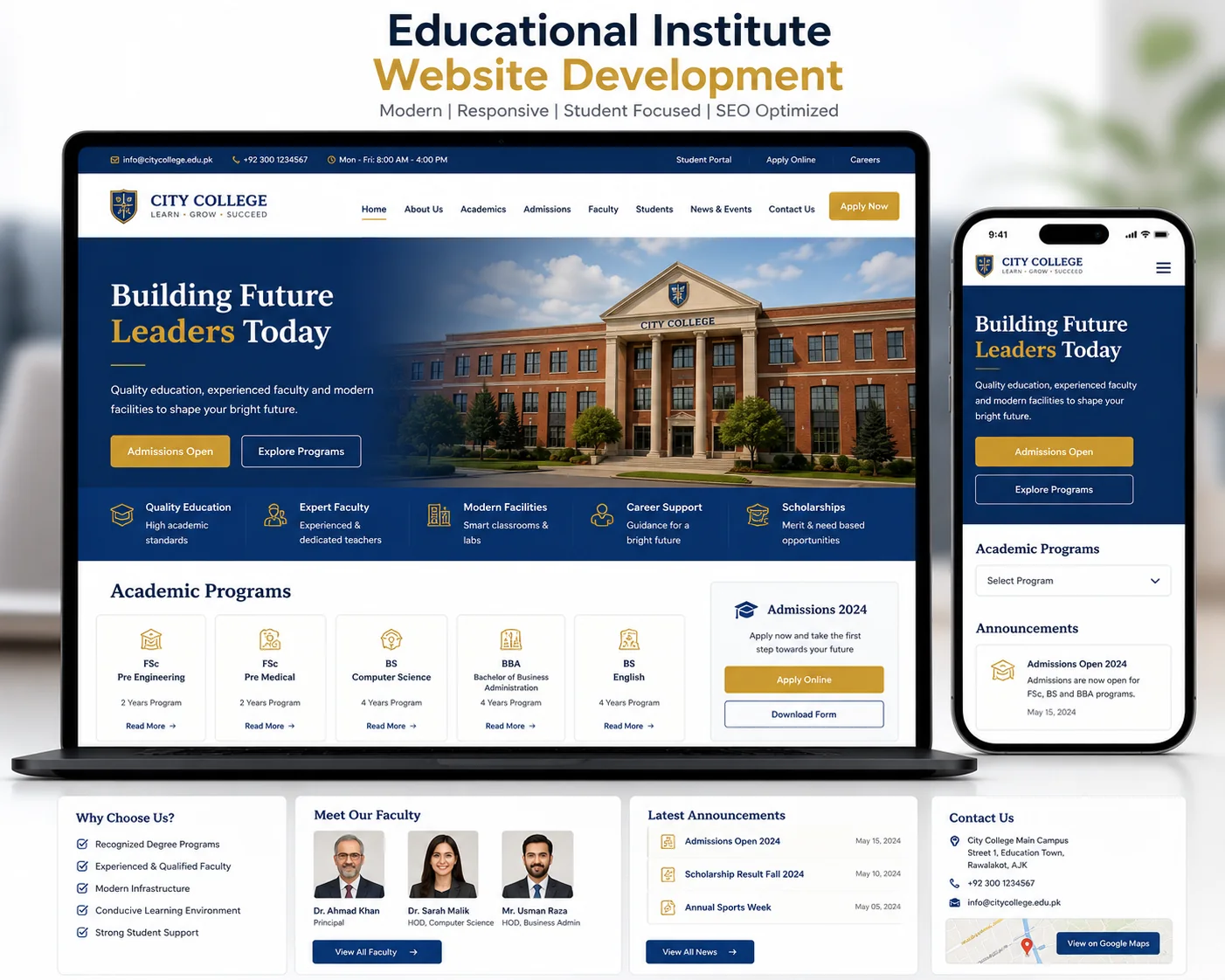 Educational Institute Website Development