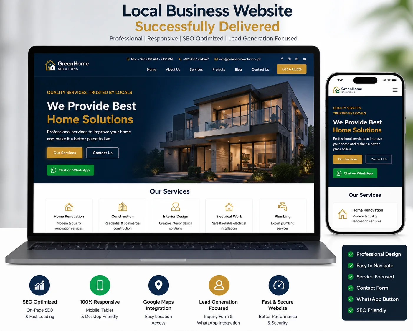 Local Business Website Successfully Delivered