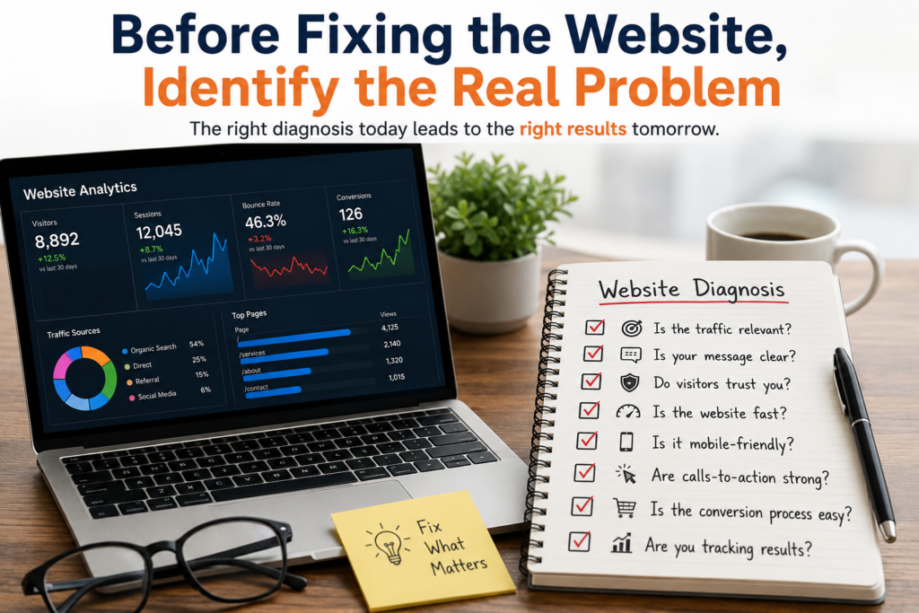 Before Fixing the Website, Identify the Real Problem