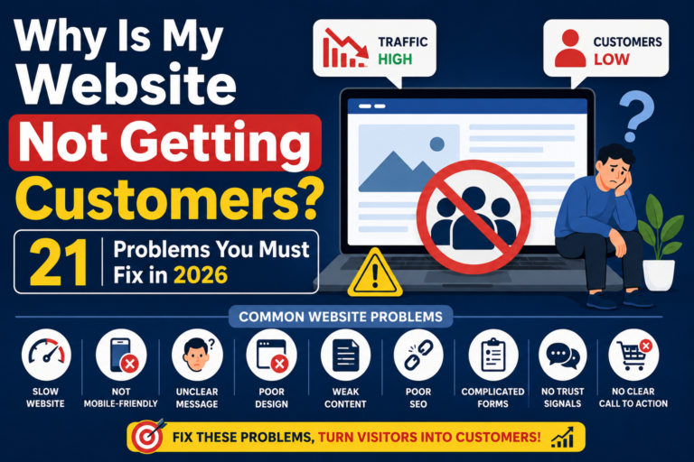 Why Is My Website Not Getting Customers 21 Problems You Must Fix in 2026