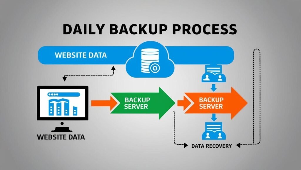 Website incident response process showing detection, investigation, remediation and recovery.