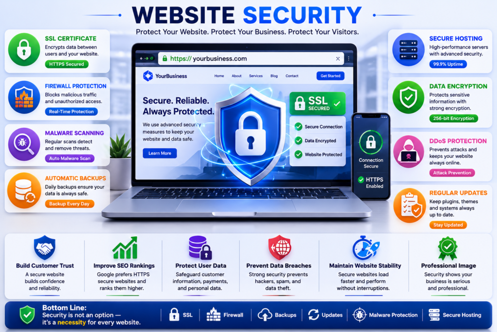 Website protected by SSL certificate, firewall, malware scanning, and secure hosting.